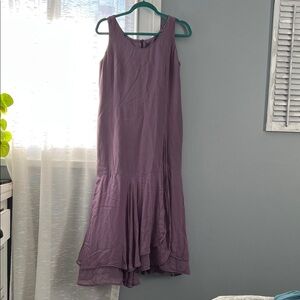 Elegant Purple Sleeveless Dress